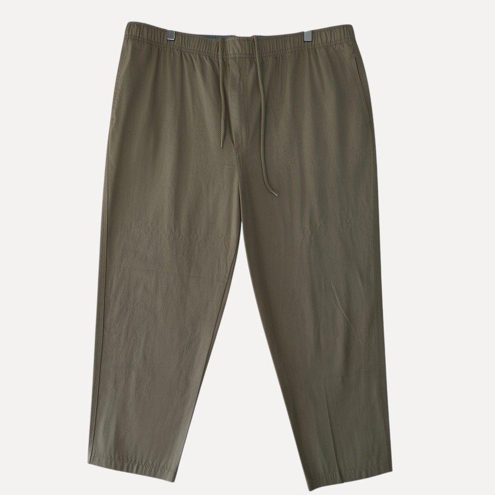 Active Joe Pants Mens XXL Khaki 100% Cotton Elastic Waist Drawstring Chinos